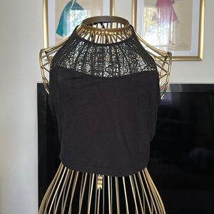 Black Halter Crop Top